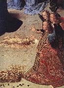 GOES, Hugo van der The Adoration of the Shepherds (detail) USA oil painting artist